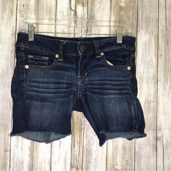 American Eagle Outfitters Pants - American Eagle Dark Wash Denim Cutoff Shorts